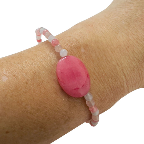 Tamar Bracelet (Light Pink mixed with Pink Stone)