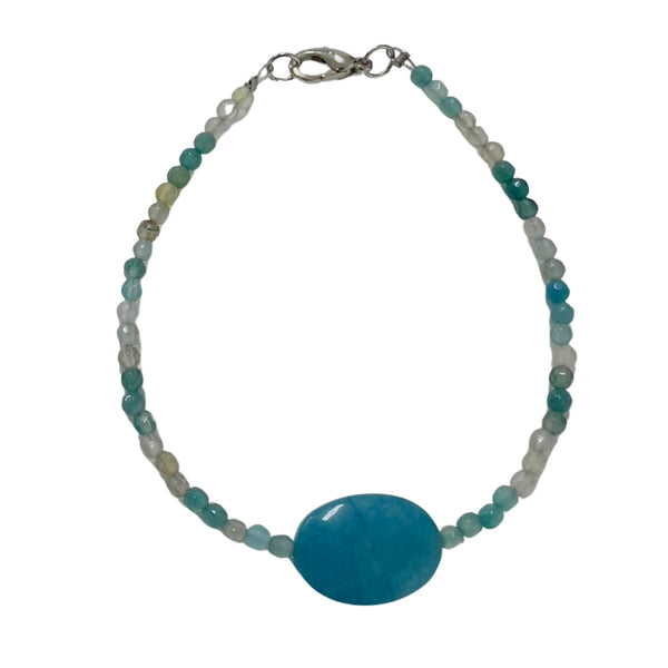 Tamar Bracelet (Turquoise Mixed Colors with Turquoise Stone)