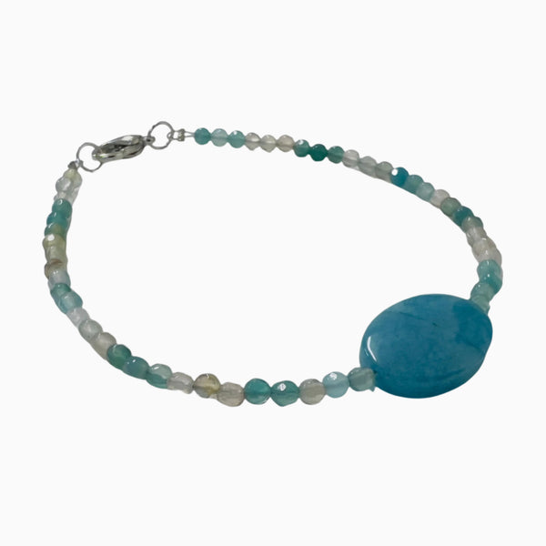 Tamar Bracelet (Turquoise Mixed Colors with Turquoise Stone)
