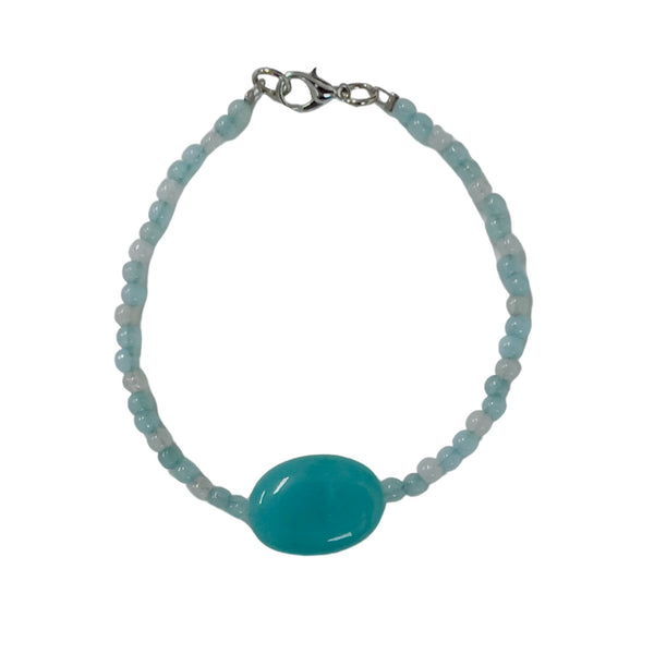 Tamar Bracelet (Light Blue Mixed Colors with Light Blue Stone)