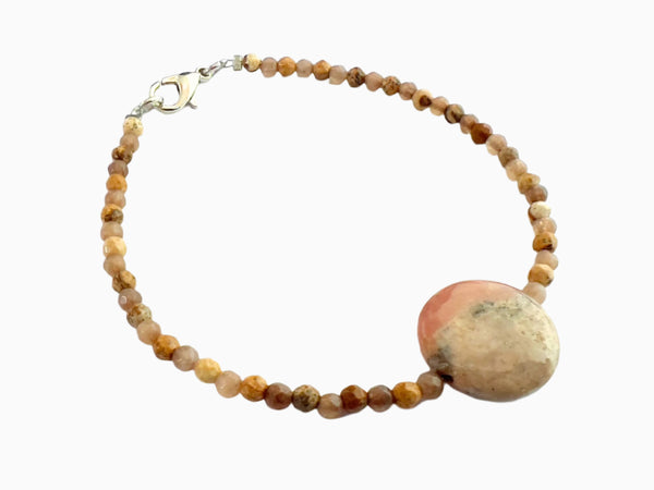 Tamar Bracelet (Sand Mixed and Sand Orange Stone)