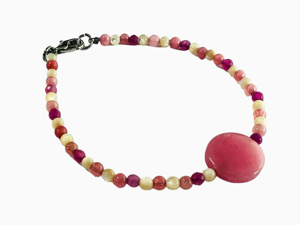Tamar Bracelet (Pink Mixed with Pink Stone)