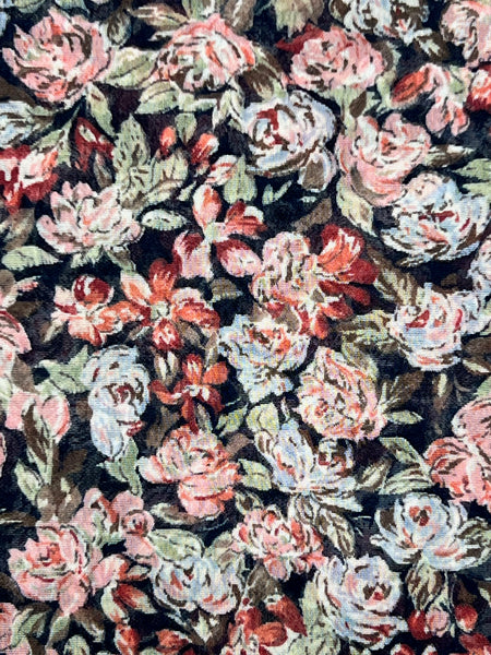 Mini Flowers on Black Scarf (9256)