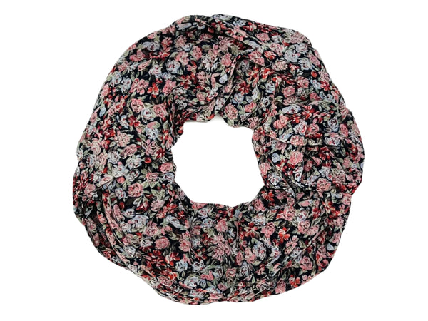 Mini Flowers on Black Scarf (9256)