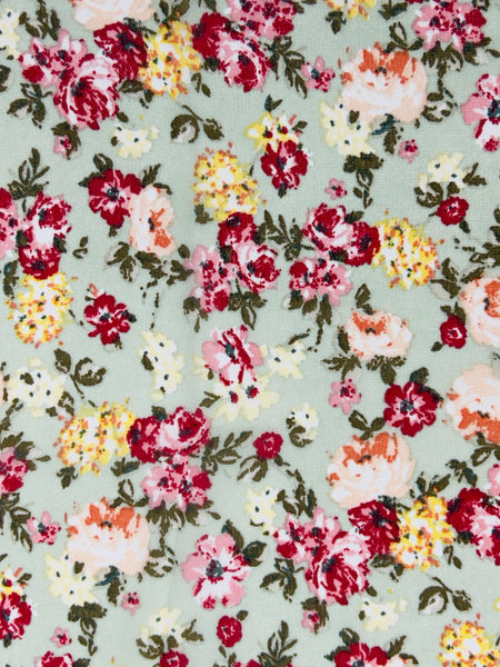 Mint Green Rose Garden Scarf (9250)