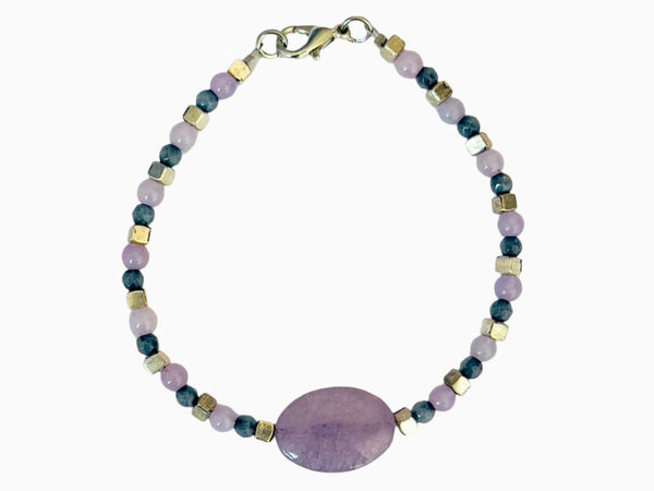 Tamar Bracelet (Purple Mixed with Purple Stone)