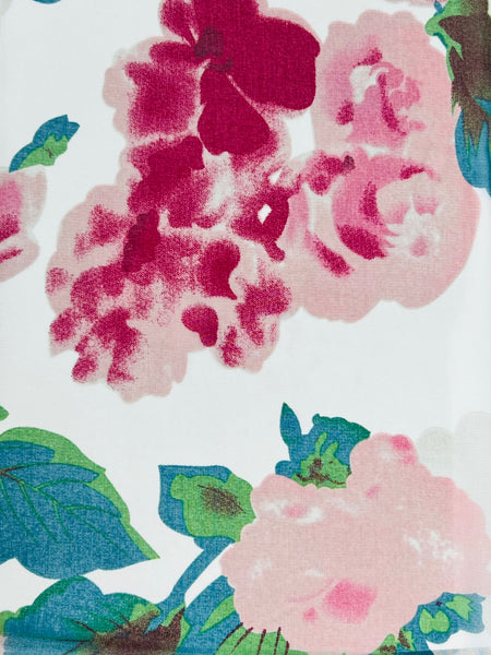 Magenta and Pink Flowers on a Soft Colored Scarf (9252)