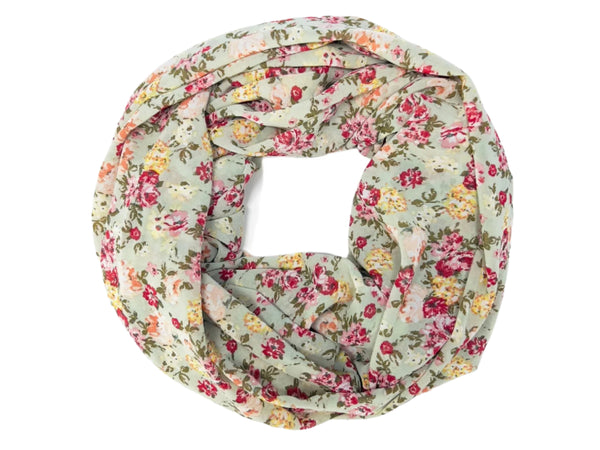 Mint Green Rose Garden Scarf (9250)