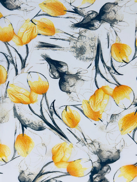 Bright Yellow Tulips Scarf (9251)