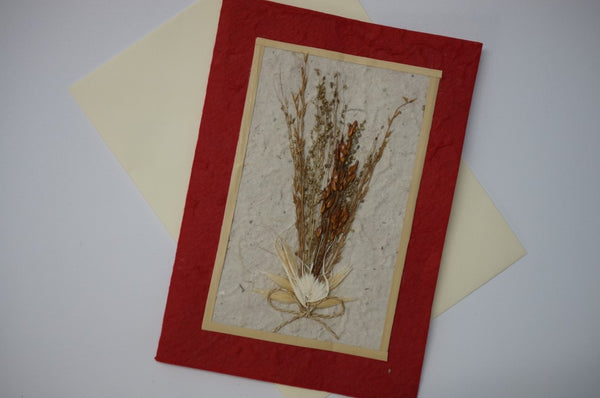Red Wheat Flower Bouquet Fancy