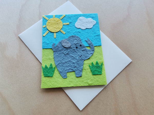 Mini Card: Elephant in the Sun (917)