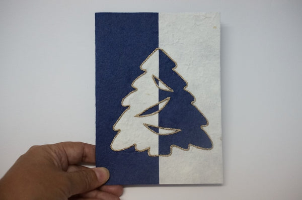 Tree Blue and White Hands On