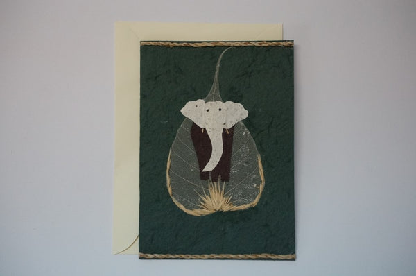 Elephant Leaf Green Envelope