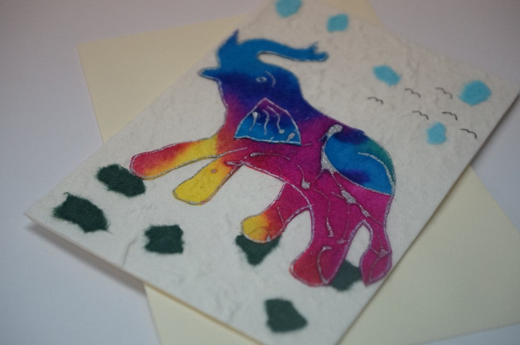 Mix Colored Elephant Close Up