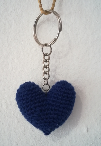 Crochet Heart Keyring without Tamar Heart (Various colours available)