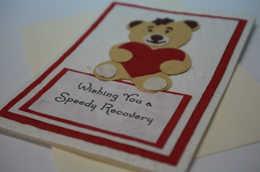 Speedy Recovery Teddy Bear Close Up
