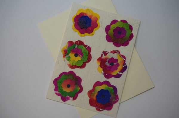 Six Multi Color Flowers Fancy
