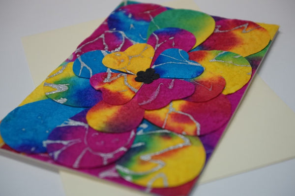 Multi Color Flowers Close Up