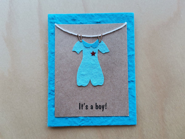 Mini Card: Clothesline Baby Boy (920)